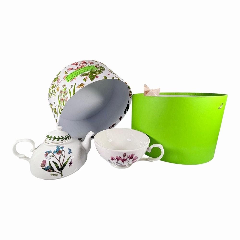 Portmeirion Botanic Garden Teapot w Lid England Floral Butterfly